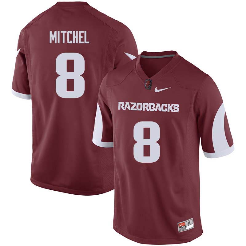 Men #8 Tevin Mitchel Arkansas Razorback College Football Jerseys Sale-Cardinal